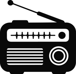 Obraz premium Radio Device Silhouette Drawing