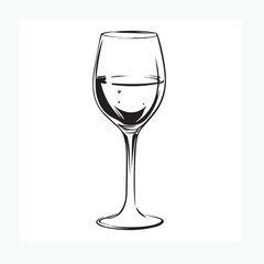 wine glass isolated on white