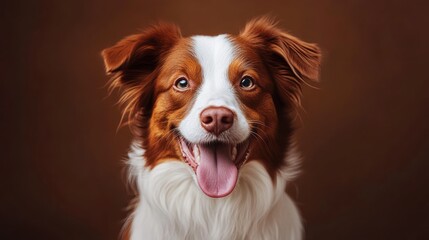 Close-up portrait of a happy dog
