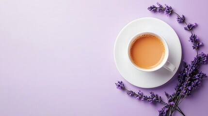 pastel purple aesthetic flat lay background