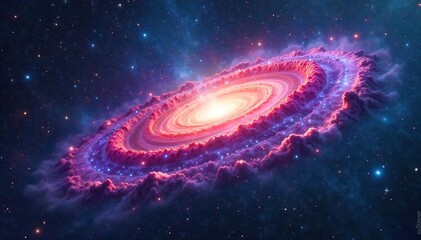 Ethereal nebula swirls in deep space, cosmic dust and starlight illuminating a mystical Andromeda galaxy A celestial tapestry of vibrant colors and otherworldly textures , awe, orange