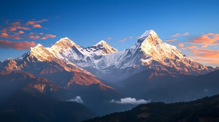 Vast Snow Capped Mountain Range Background