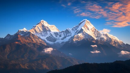Vast Snow Capped Mountain Range Background