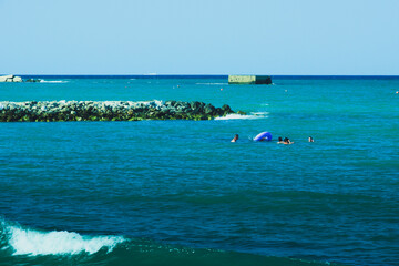 Wonderful sea at San Cataldo, Lecce, Apulia region, Italy