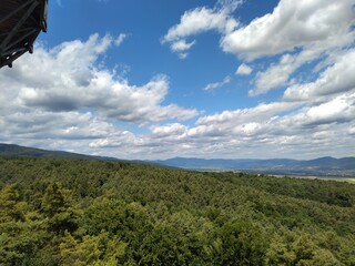 clouds over the mountains