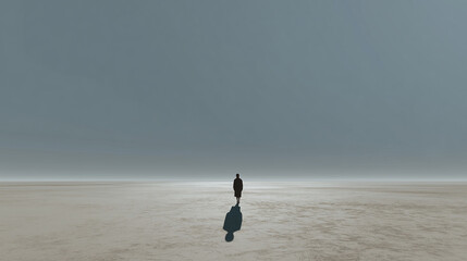 a shadow in emptiness
空虚に伸びる孤独な影