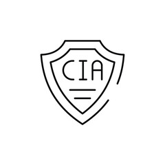 Cia Triad icon design with white background stock illustration