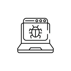 Rootkit icon design with white background stock illustration