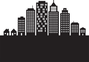 Obraz premium Classic House Silhouette Vector DesignCozy Home Outline SVG for Cricut or LaserModern Real Estate House ClipartCottage House Cut File for Crafts and DecorMinimal House Icon for Home Projects