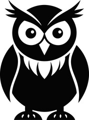 owl on white background