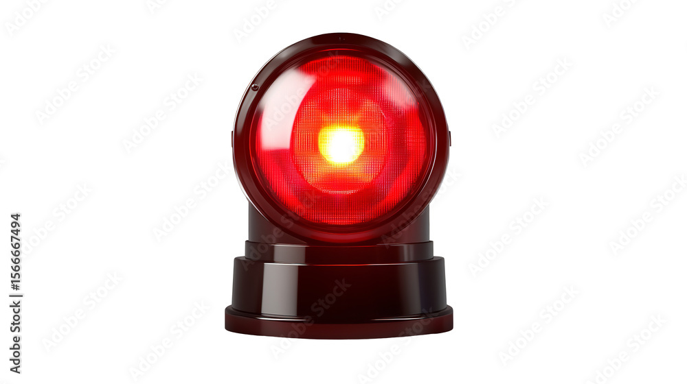 Aufkleber a vibrant red emergency flasher a symbol of urgent warning and immediate attention needed with on tr