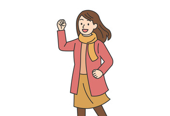 Family Celebrating Spring Season (Mother and Two Children)Cherry Blossom Park Background in Spring

