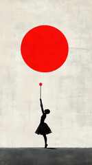 Dancer performing under spotlight in a minimalist style.