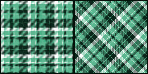 Tartan plaid pattern vector graphic. Seamless check plaid texture background for dress, skirt, scarf, throw, jacket, fabric, cloth, blanket. Scottish retro style