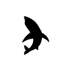 Shark silhouette icon vector 