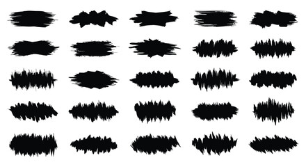 Collection of Black Brush Strokes