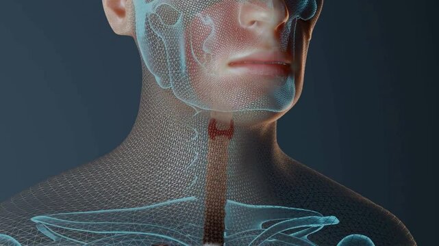 human cervical and thyroid fluoroscopy