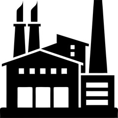 vector illustration of an old factory