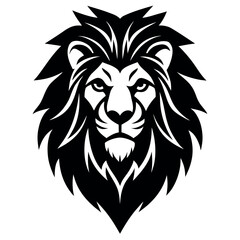 Fototapeta premium Lion head logo vector illustration.