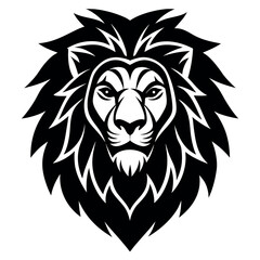 Fototapeta premium Lion head logo vector illustration.
