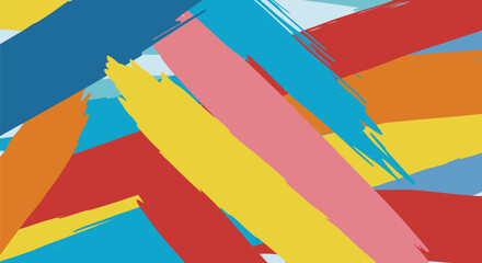 Obraz premium Abstract Colorful Brushstrokes Background