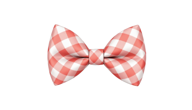 Classic red and white bow tie, a stylish accessory for formal occasions closeup