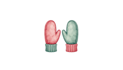 Two cozy mittens, a perfect pair for winter warmth and fashion two