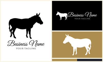 Obraz premium Donkey Logo Design Variations. (4)