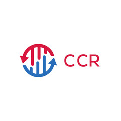 CCR logo design vector template
