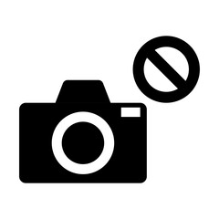 no photography, vector icon illustration no camera allowed