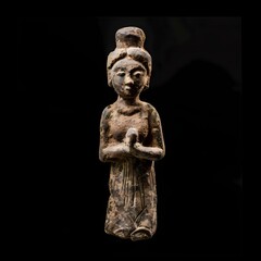 Retro mottled ancient stone carving