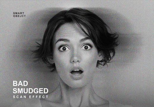Bad Smudged Scan Photo Effect