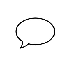 Speech Bubble Icon Simple Minimalist Communication Dialogue Symbol