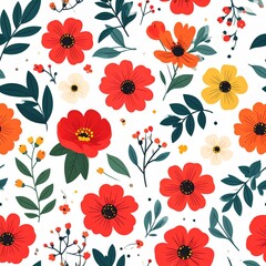 Beautiful Red Hibiscus Botanical Wallpaper