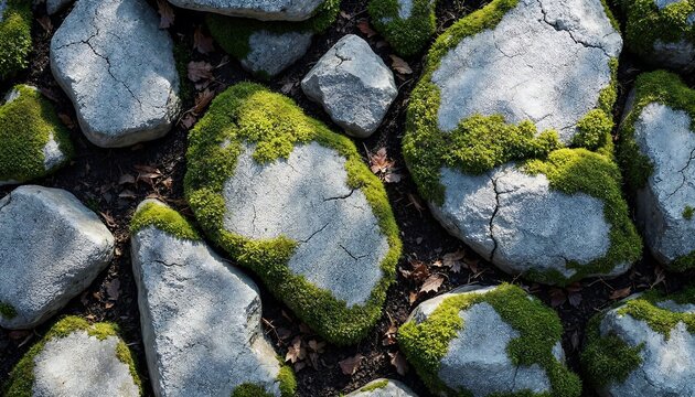 Rock Covered in Moss