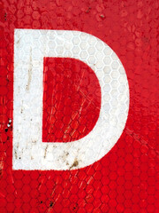 Written Wording in Distressed State Typography Found Ransom Letter D