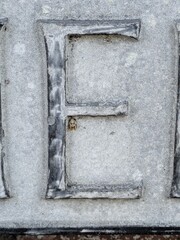 Written Wording in Distressed State Typography Found Ransom Letter E