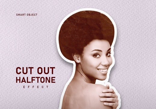 Cut Out Halftone Photo Effect