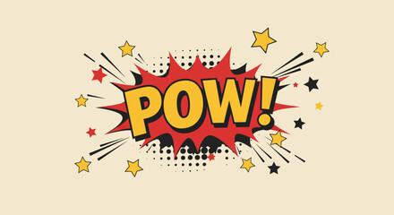Comic Book Style Pow Sound Effect
