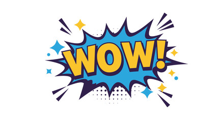 Wow Comic Book Style Speech Bubble