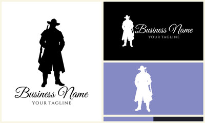 Western Silhouette Logo Design.