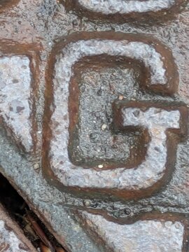 Written Wording in Distressed State Typography Found Ransom Font Letter G