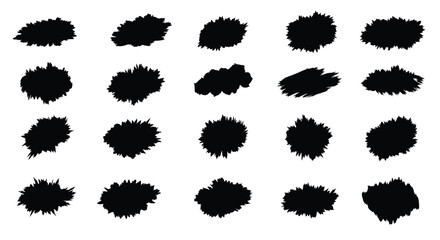 Set of Abstract Ink Splatters