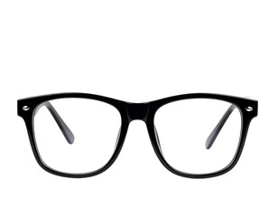 A stylish pair of contemporary black-framed eyeglasses rests ready for clear vision and everyday wear.