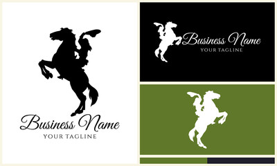 Horseback Rider Logo Design.