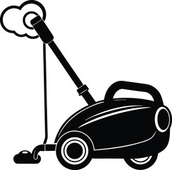 Home cleaning illustration vector silhouette steam cleaner device silhouette