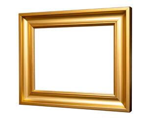 A beautifully crafted golden frame with a rich, reflective , ready for your cherished display.
