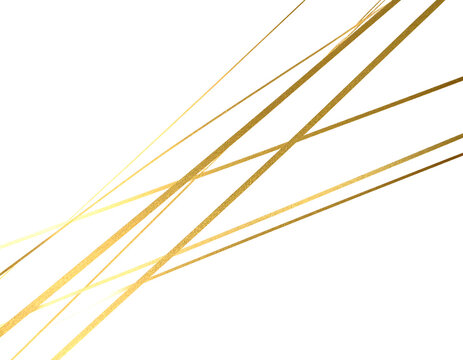 Shimmering gold lines crisscross to form an elegant and contemporary geometric pattern.