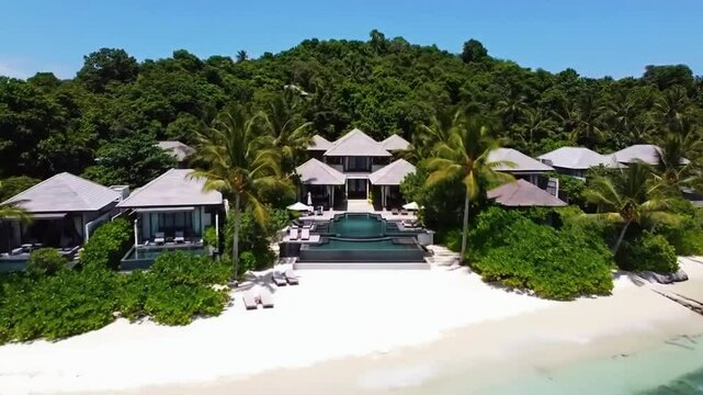 an exclusive tropical resort on a small private island