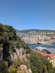 Obraz premium Overview of Nice from the Colline du Chateau, France - June 2025